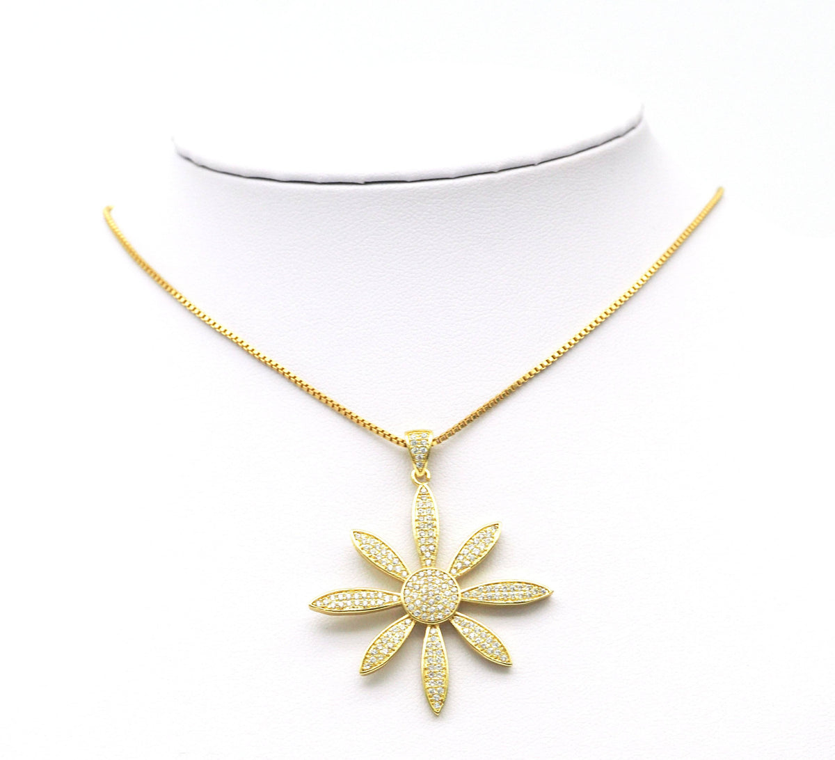 CZ Sunflower Charm, Sku#B158