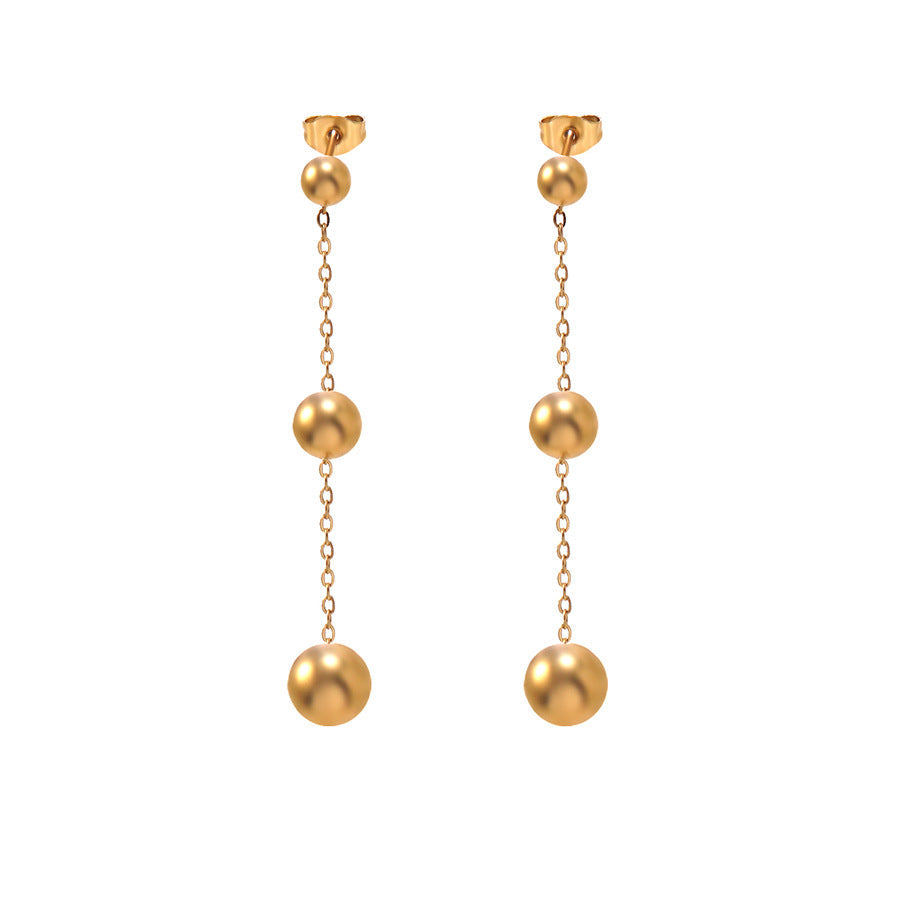 Versatile 18k Gold-Plated Tassel Earrings For Women