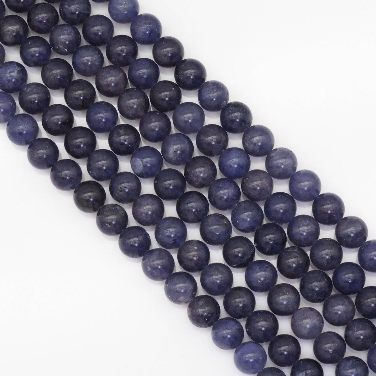 Genuine Iolite Round Smooth Beads, 8mm/10mm, Sku#U1681