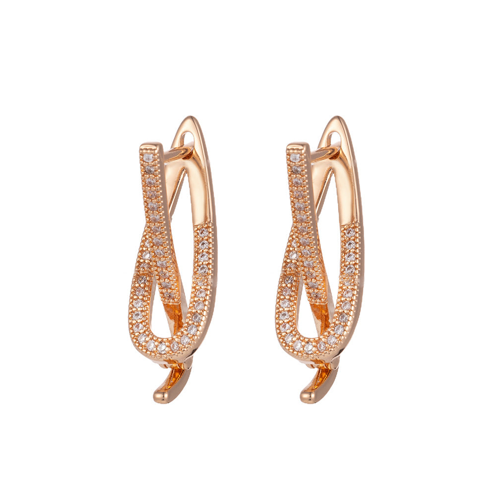 Geometric Copper Micro Earrings