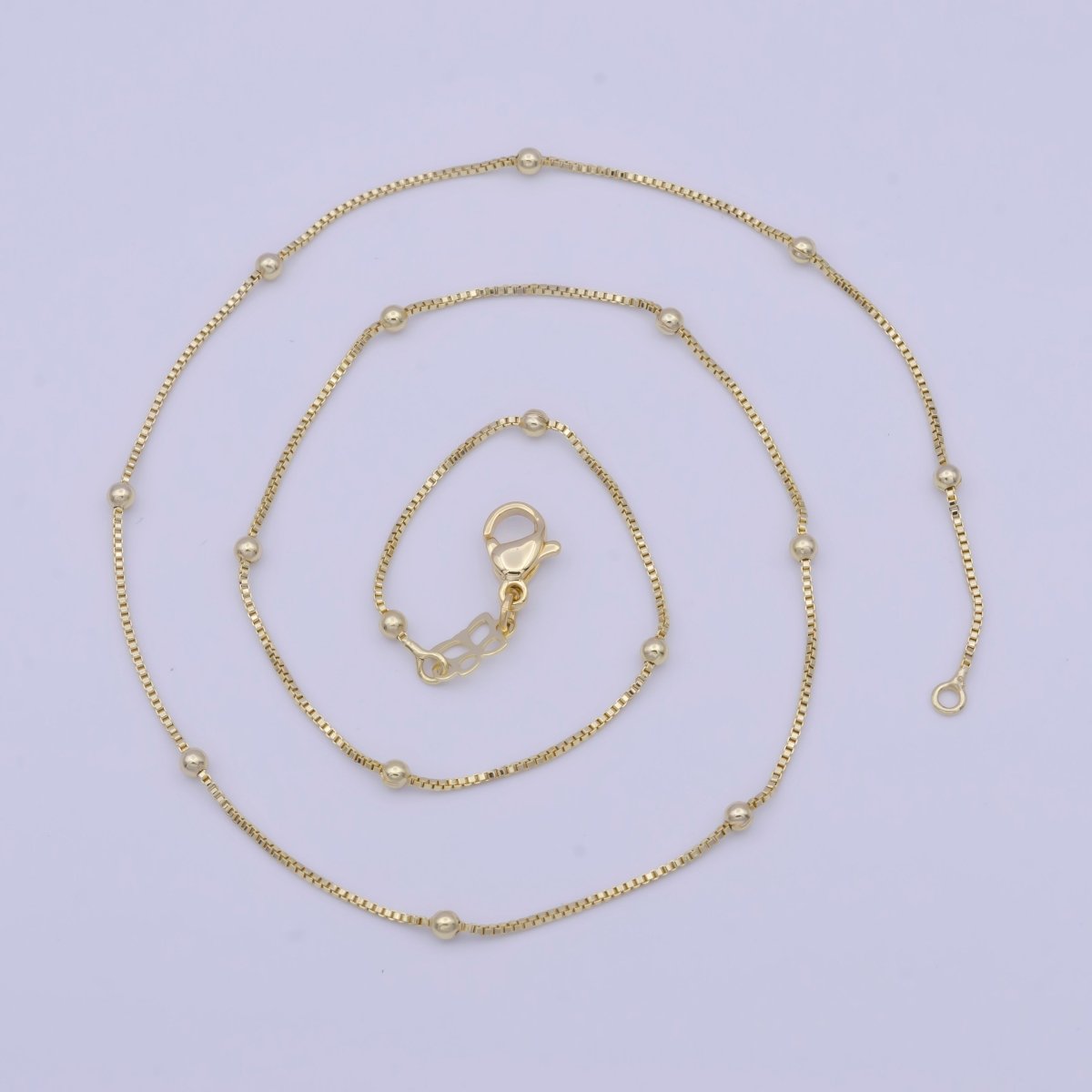 Fine Satellite Chain 18" Ready to Wear 14k Gold Filled Box Chain with Lobster Clasp, Simple Everyday Layering Necklace | WA-1108 Clearance Pricing