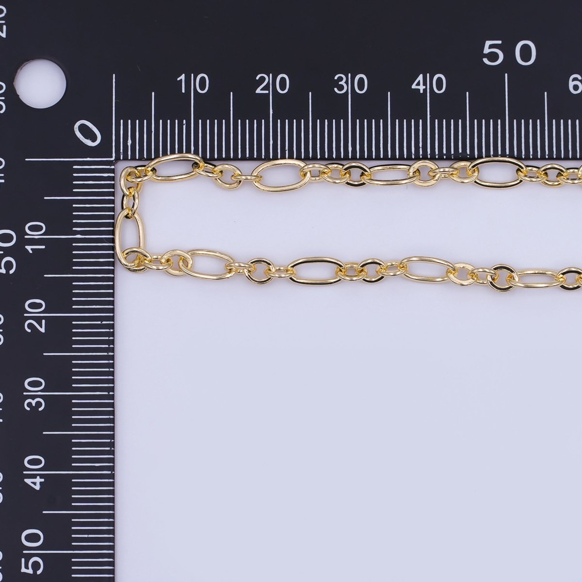 Gold CABLE Chain by Yard, Link Cable Elongate Chain, Wholesale Bulk Roll Chain For Jewelry Making, 3.9mm Width, Unfinished 16K Gold Filled Chain | ROLL-504 ROL-554