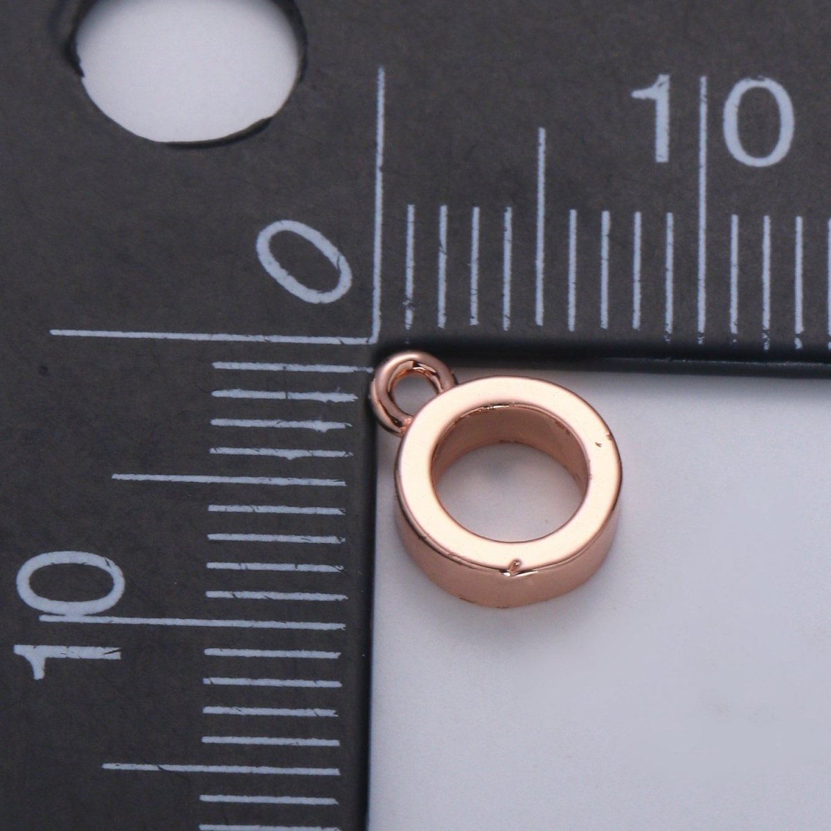Gold Filled Minimalist Charm Pendant Bail Rondelle Drop Findings in Gold, Black, Rose Gold & Silver | L295 - L298