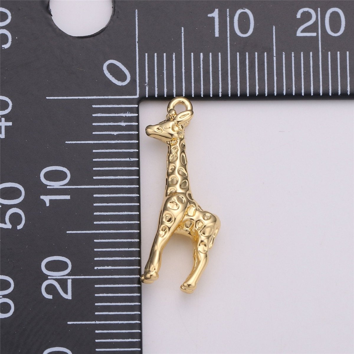 Gold Filled Safari Animal 3D Giraffe Charm in Gold & Silver | C-721 C-525