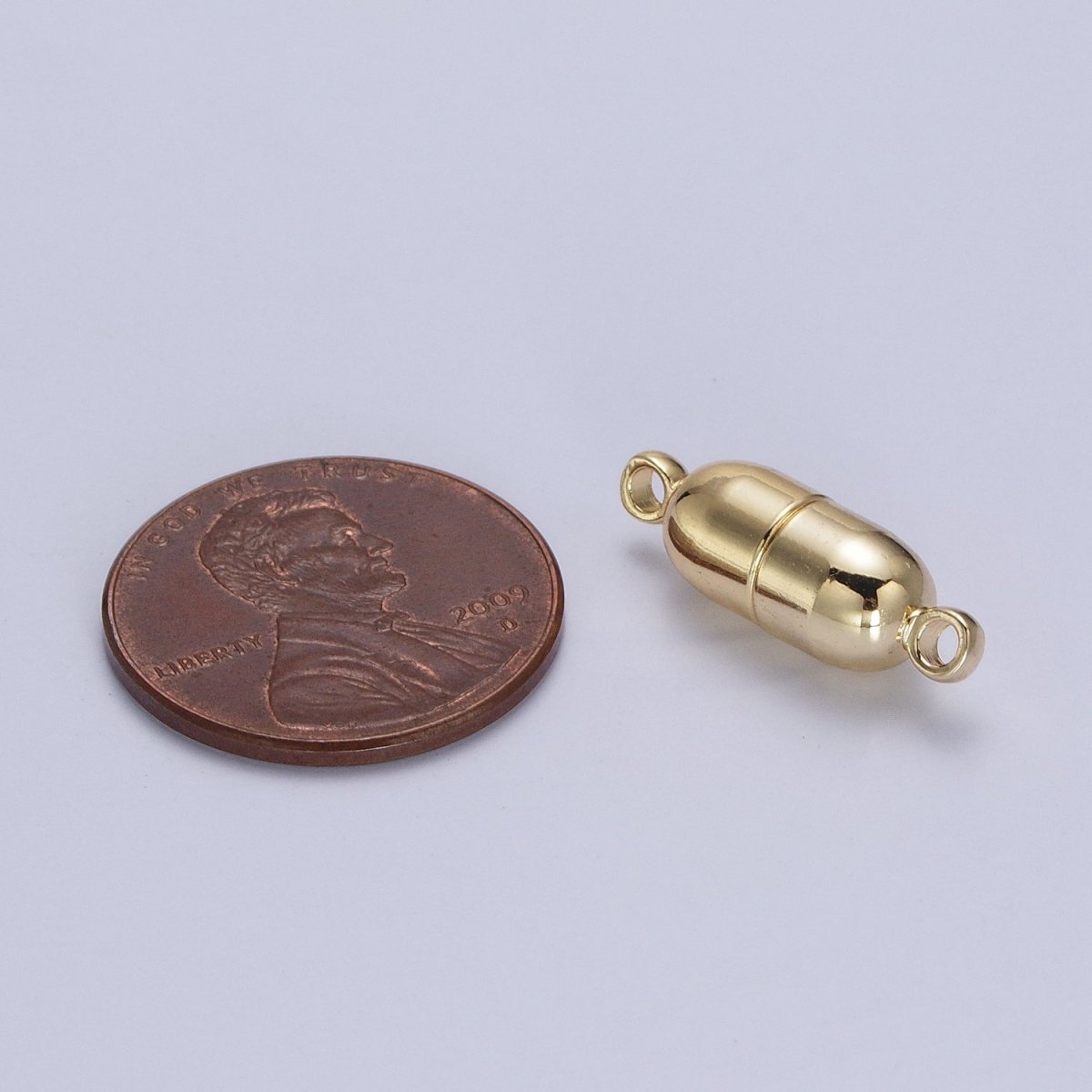 Gold Magnetic Oval Pill Connector Clasps Hooks Closure Supply | Z-043