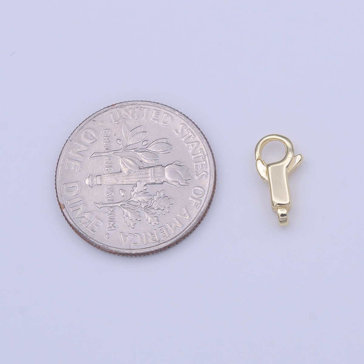 Gold Rectangular Long Body 10.5mm Lobster Claw Closure Jewelry Making Supply | K-270