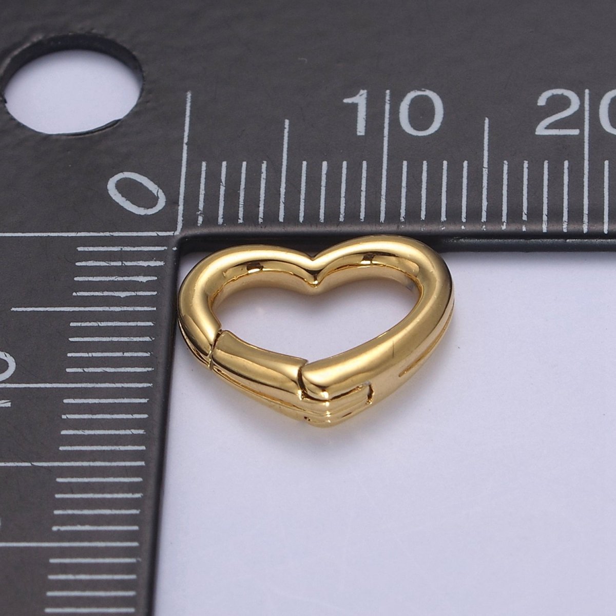 Gold Silver Spring Gate Ring Heart Clasp, Push Clip Clasp, Spring Gate for Jewelry Making L-660 L-661