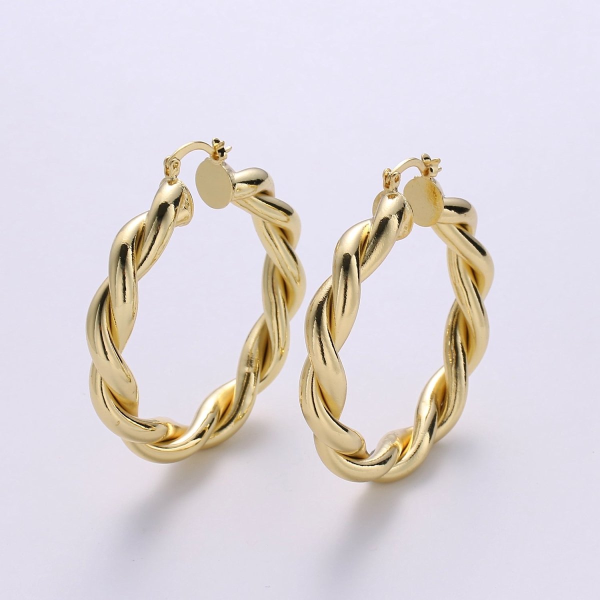Gold Twisted Hoop Earrings, Bold Gold Hoop Earrings, Chunky Earrings, Statement Hoops, 14k Gold Filled Hoops Earring gift for her Q-518 to Q-520