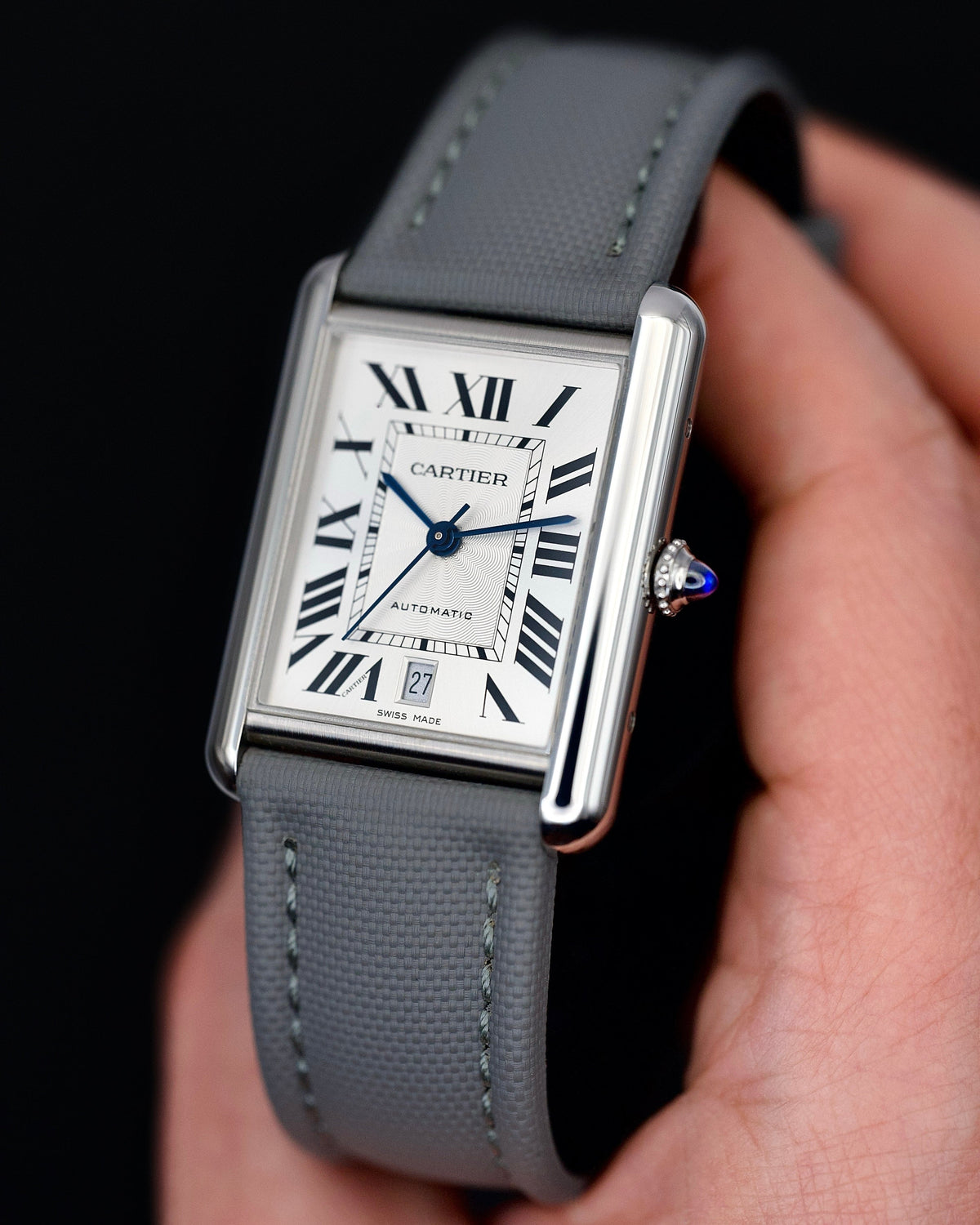 Slate Grey Sailcloth Strap 23mm