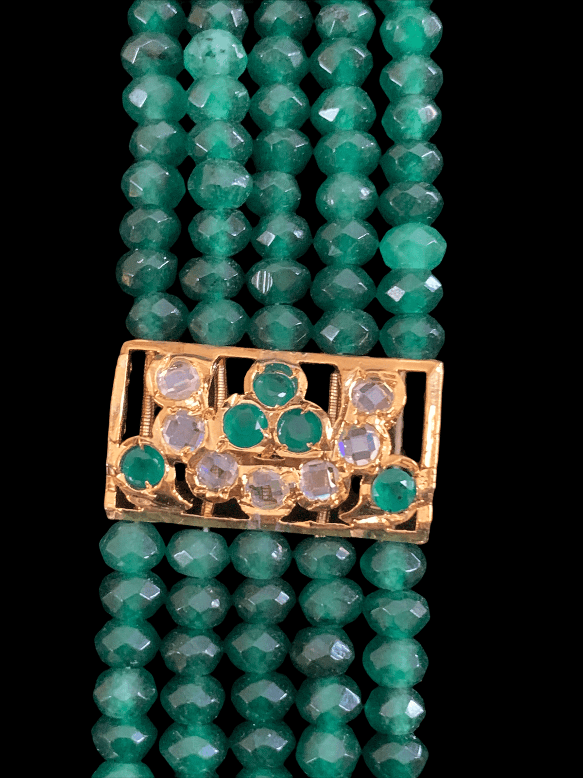 DLN20 Mehnaz green Rani haar ( READY TO SHIP )
