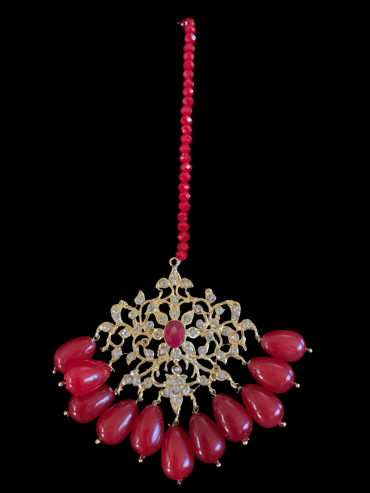 BR19 Niya choker set in red beads ( READY TO SHIP )