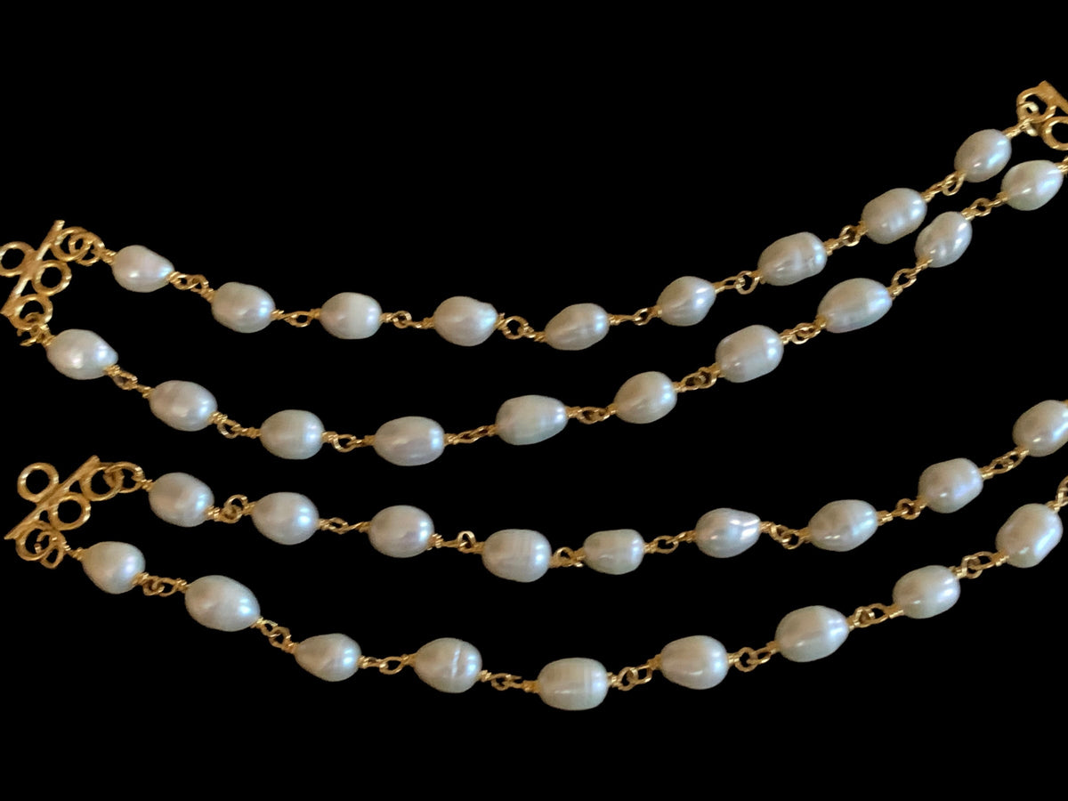 Insha ear supports in fresh water pearls ( READY TO SHIP )