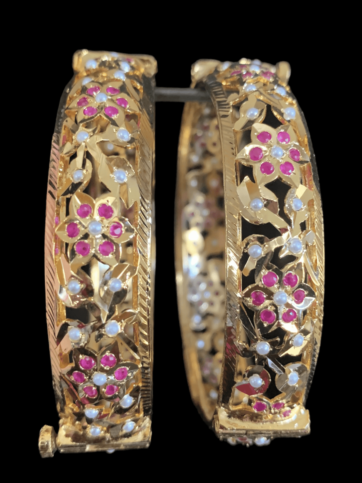 B113 Jadau bangles ( ruby ) ( READY TO SHIP)