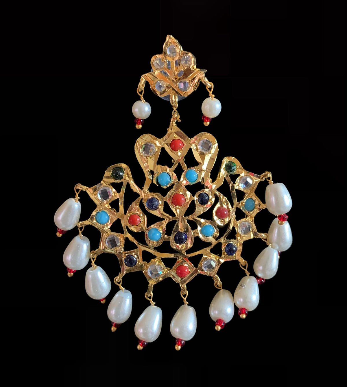 LN76 Larissa navratan rani haar with earrings (READY TO SHIP )
