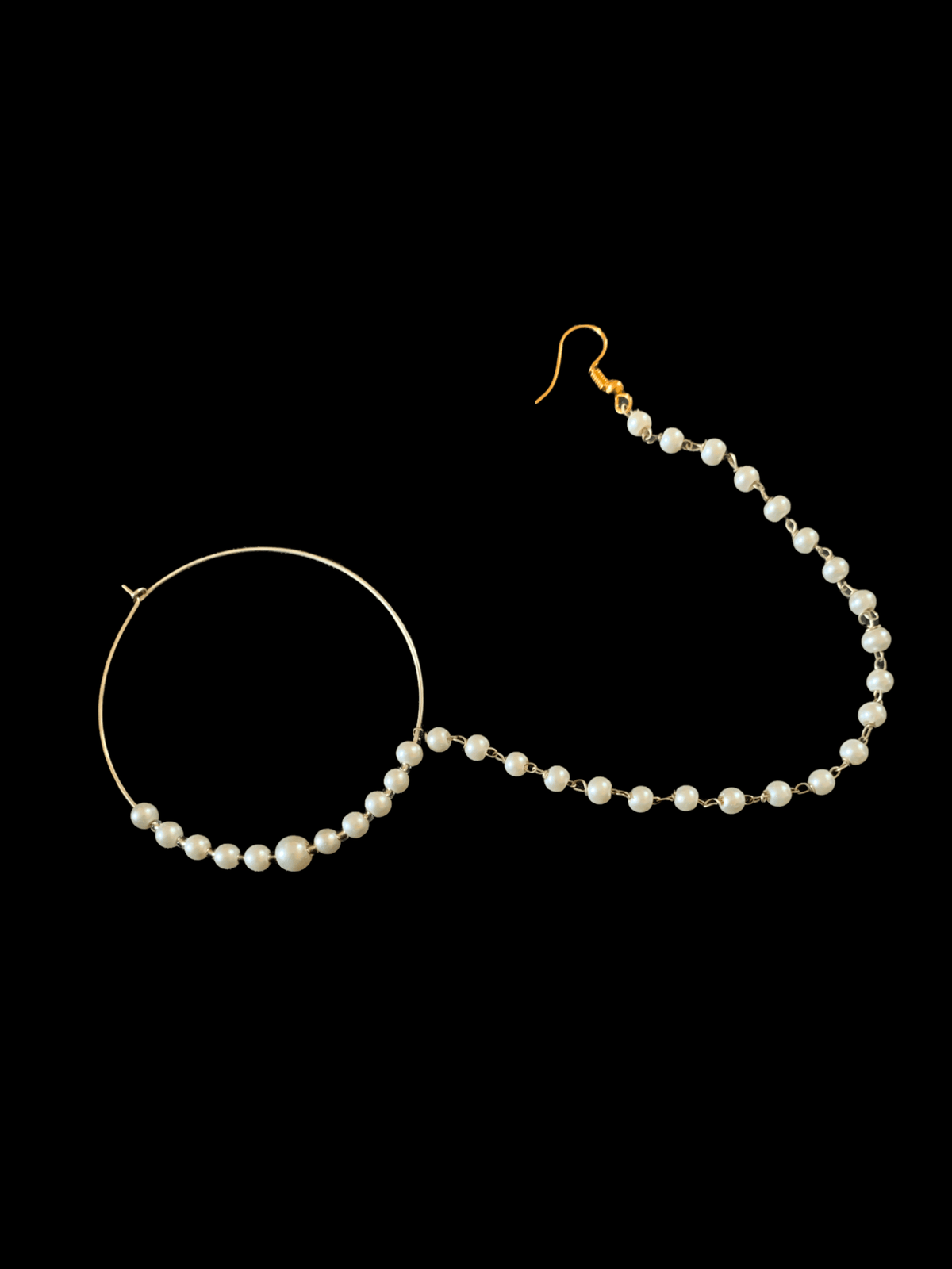 Pearl nosering - silver plated ( READY TO SHIP)