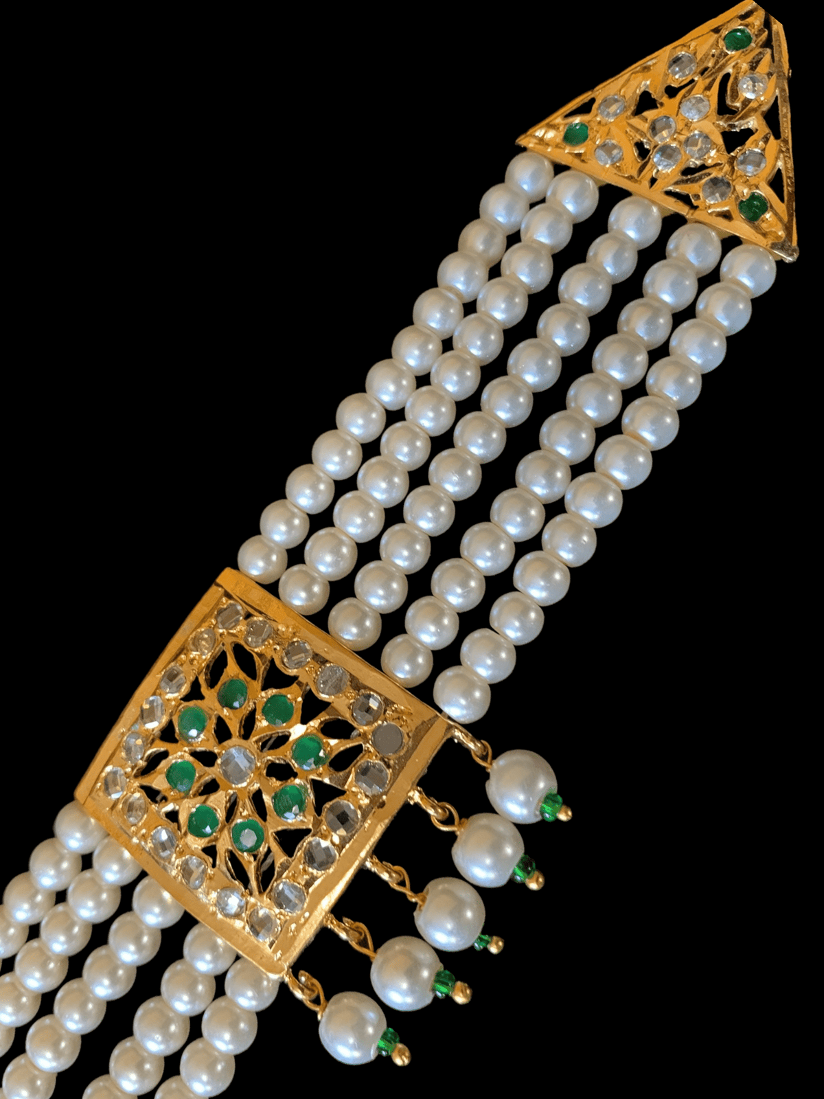 B69 Ariha emerald pearl bracelet ( READY TO SHIP )