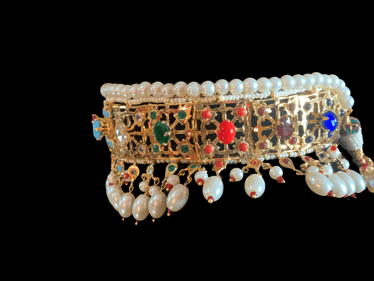 C32 Insia navratan jadavi lacha - choker only ( READY TO SHIP )