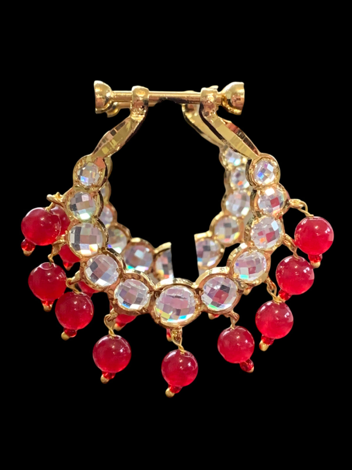DER412 Chandni l Hyderabadi chandbali (READY TO SHIP )