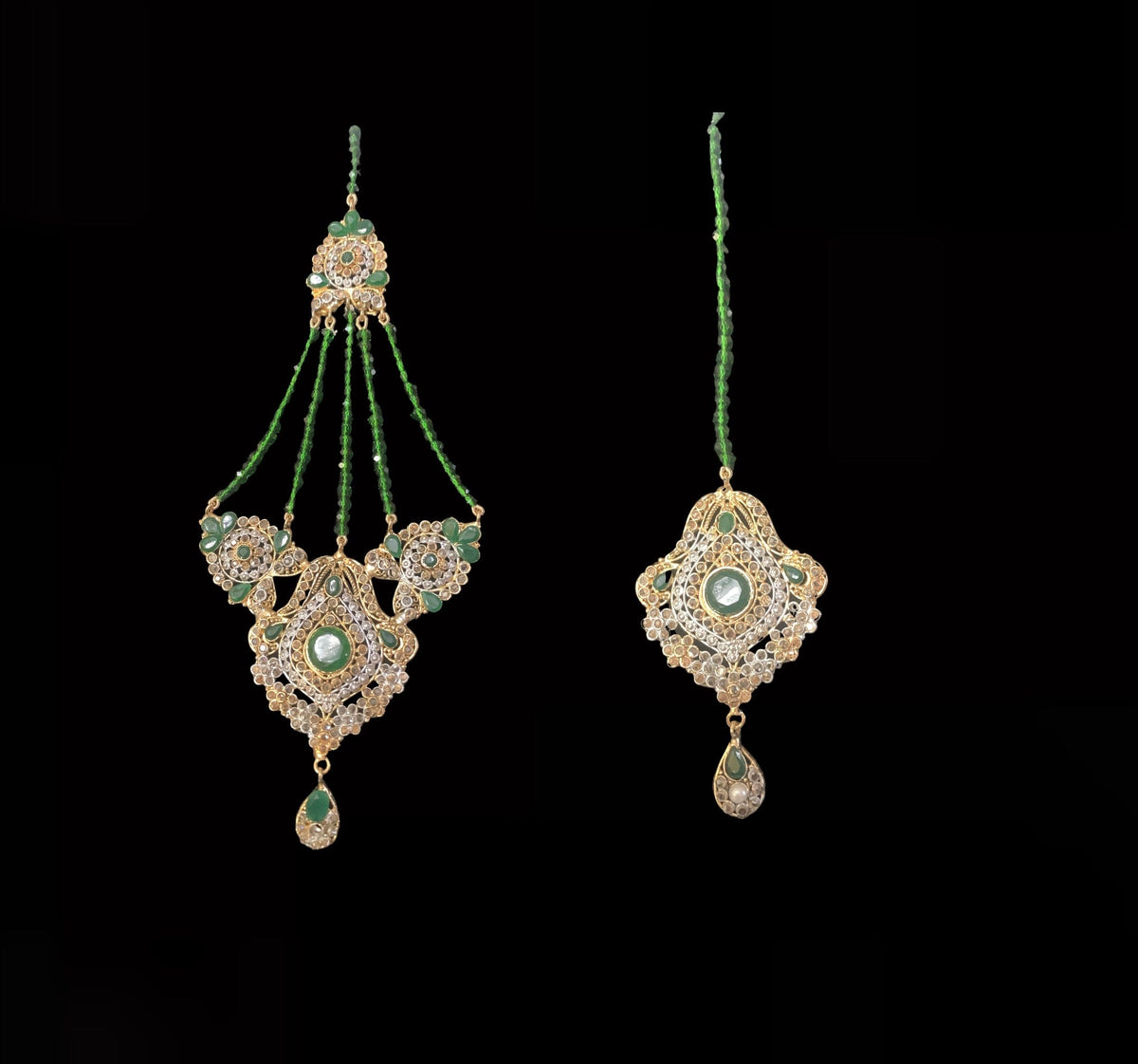 BR23 Miraya bridal set in green ( READY TO SHIP)