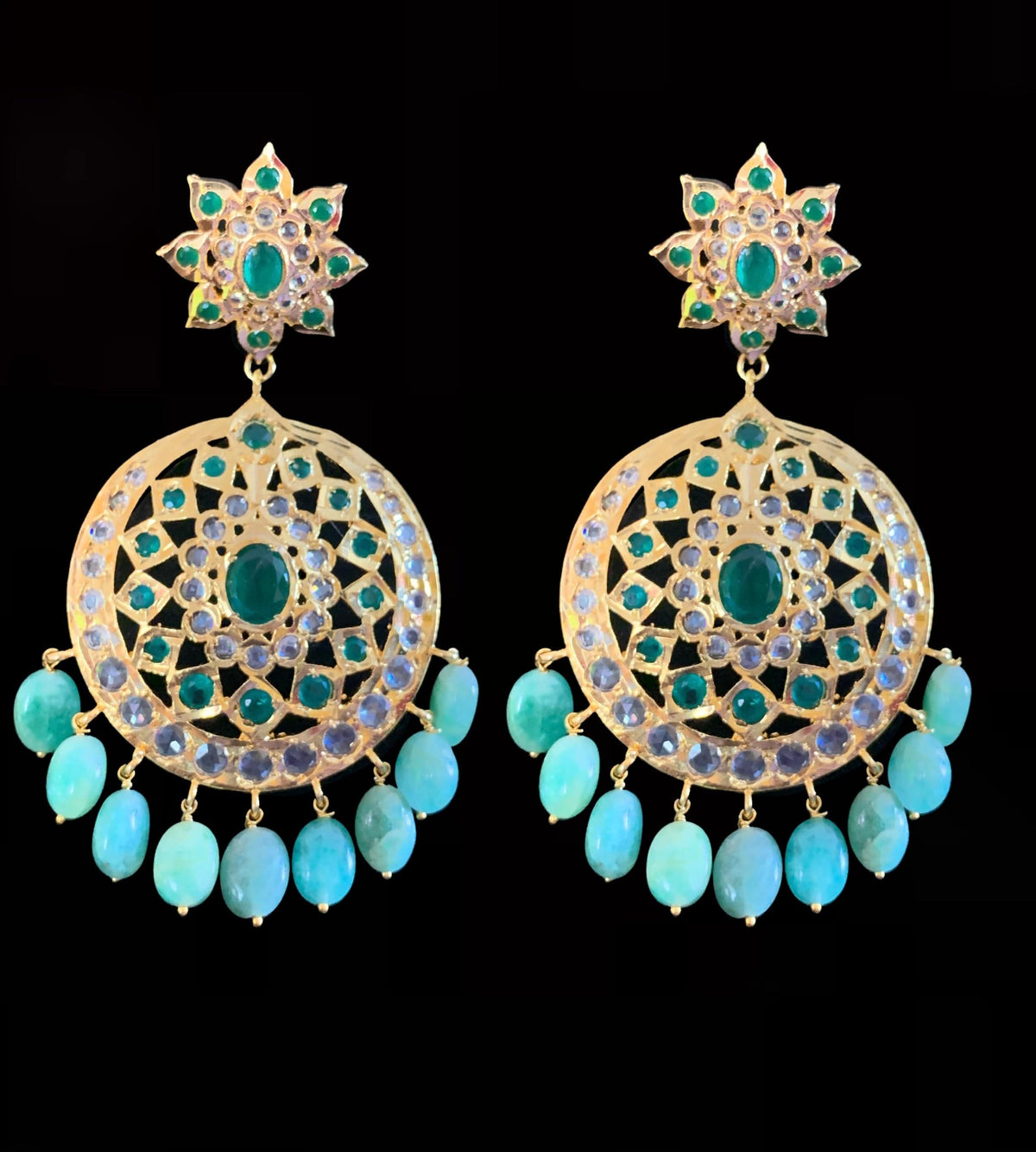DER230 Hana emerald earrings ( READY TO SHIP)