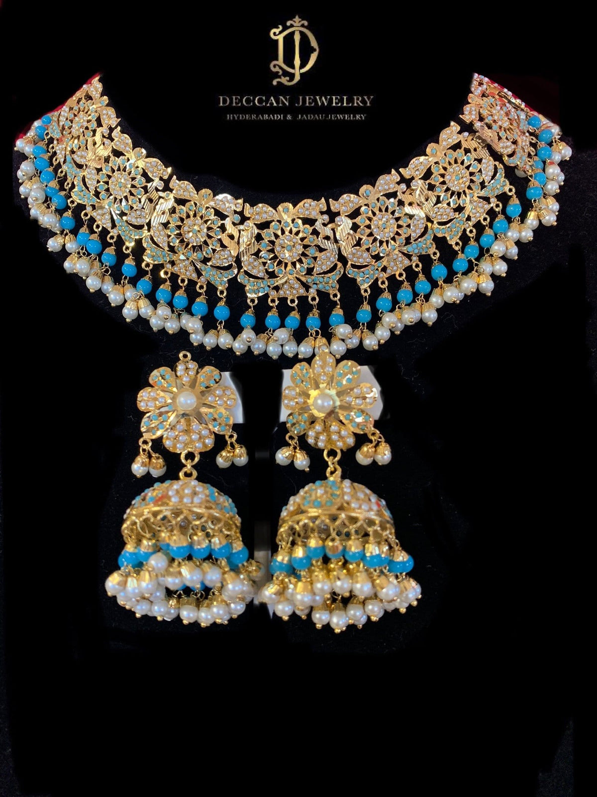 NS69T Rashmika set in turquoise ( READY TO SHIP )