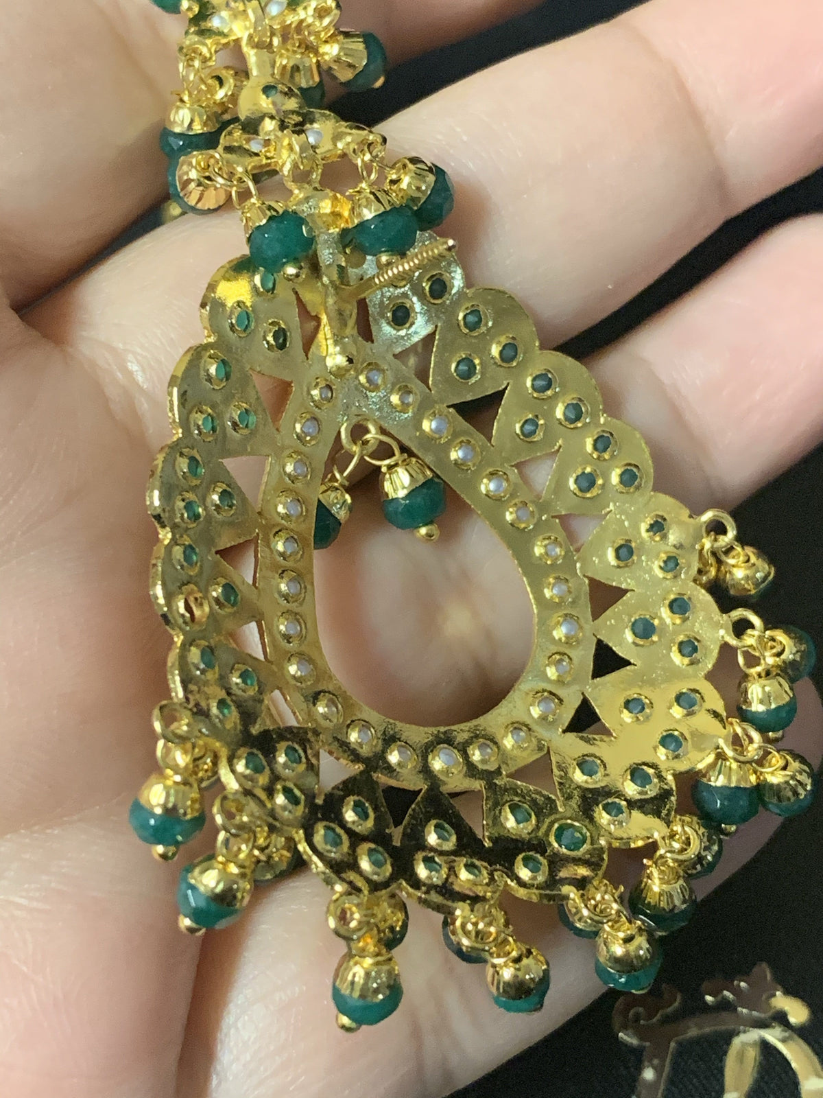 DJET29 Reja earrings tika in green ( READY TO SHIP )