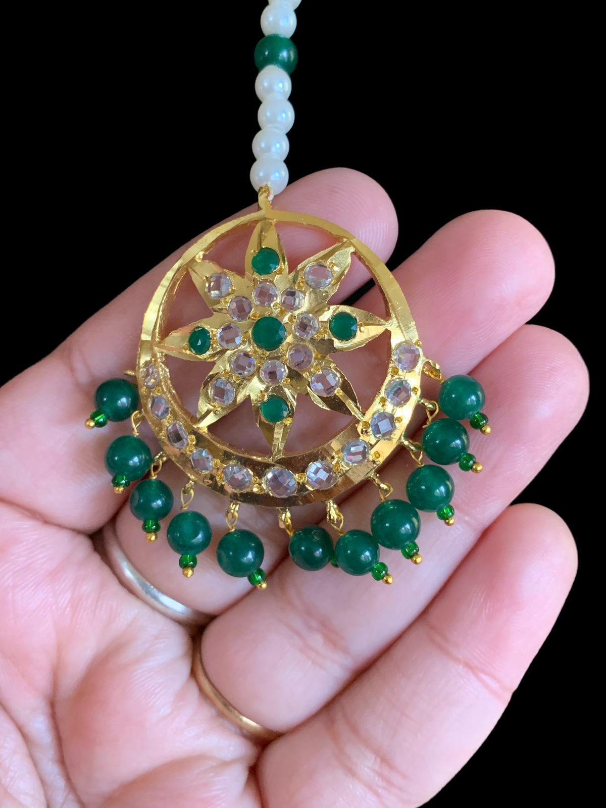 DJTK162 Akbari tika in green (READY TO SHIP)