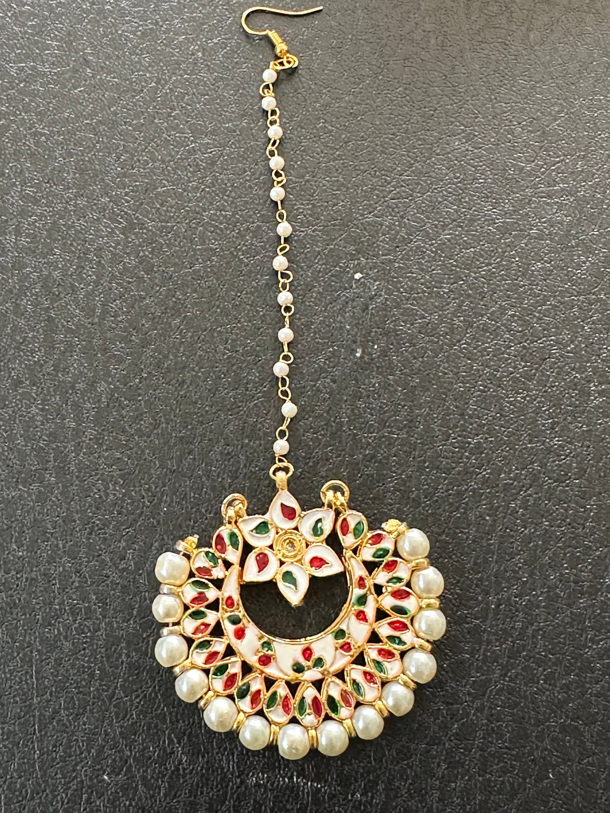 DJTK113 kundan meenakari tika (READY TO SHIP )
