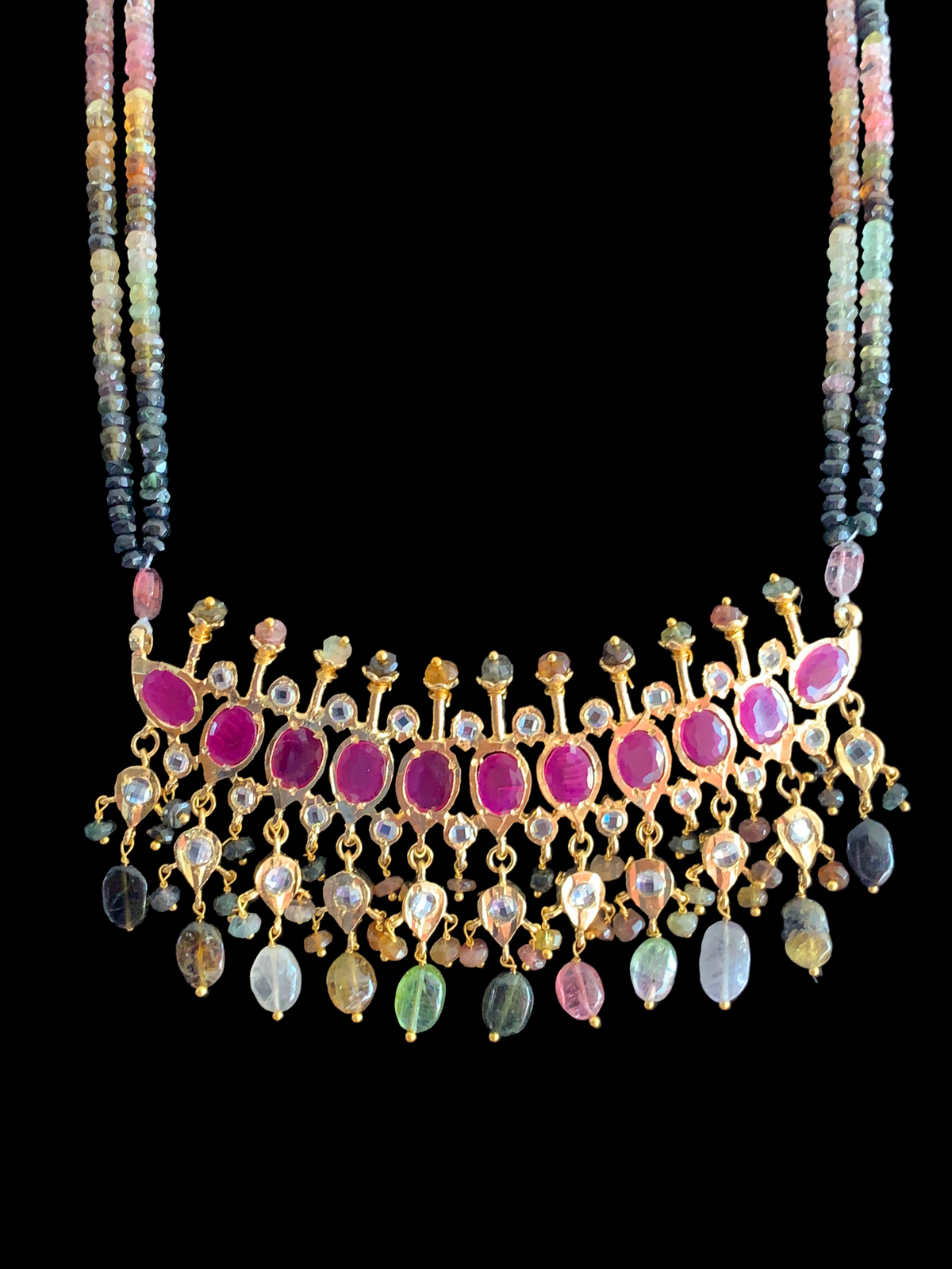 PS302 Tirmani in tourmaline beads( READY TO SHIP )