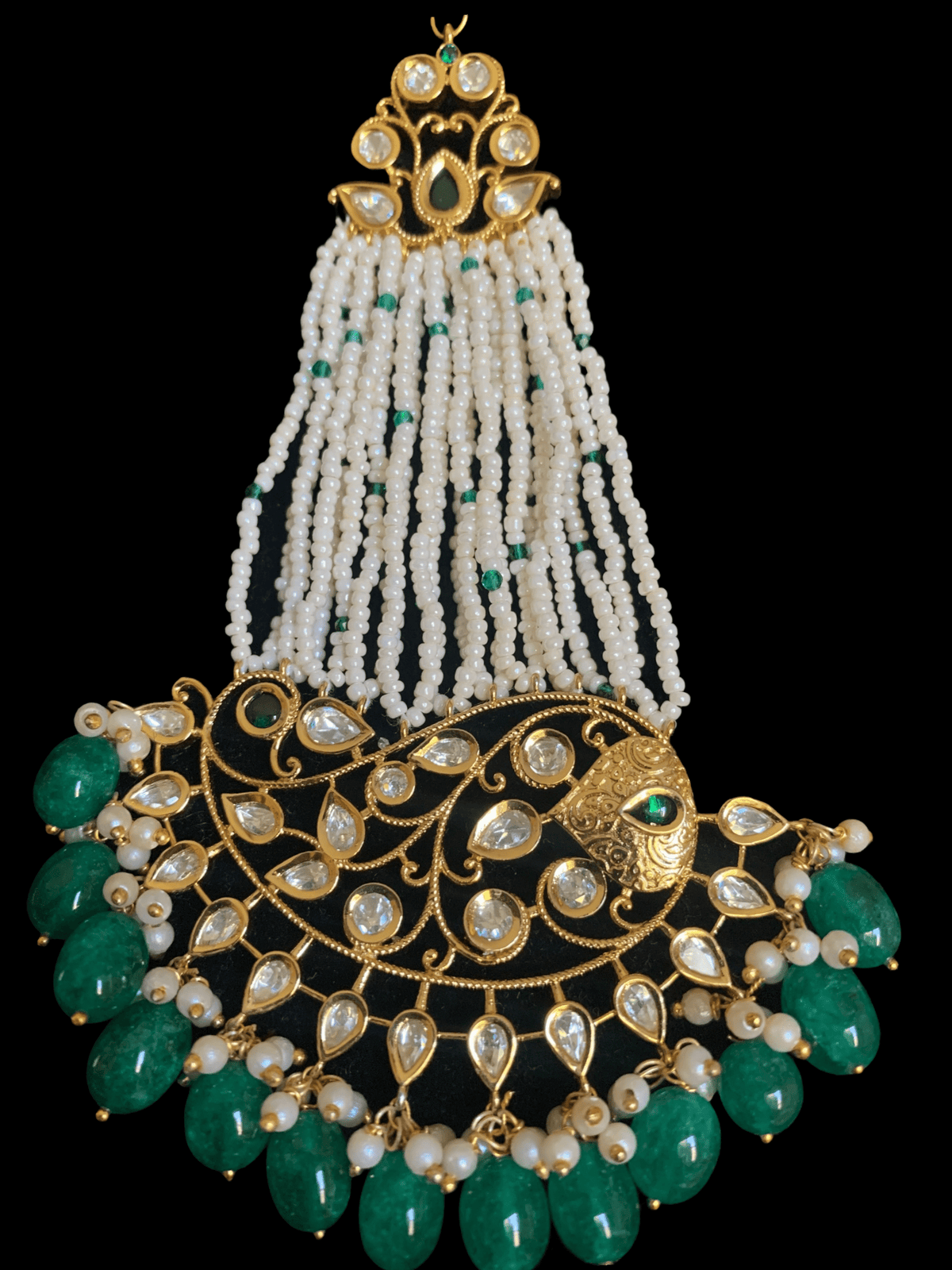 DJHR28 polki jhoomar - Green ( READY TO SHIP )