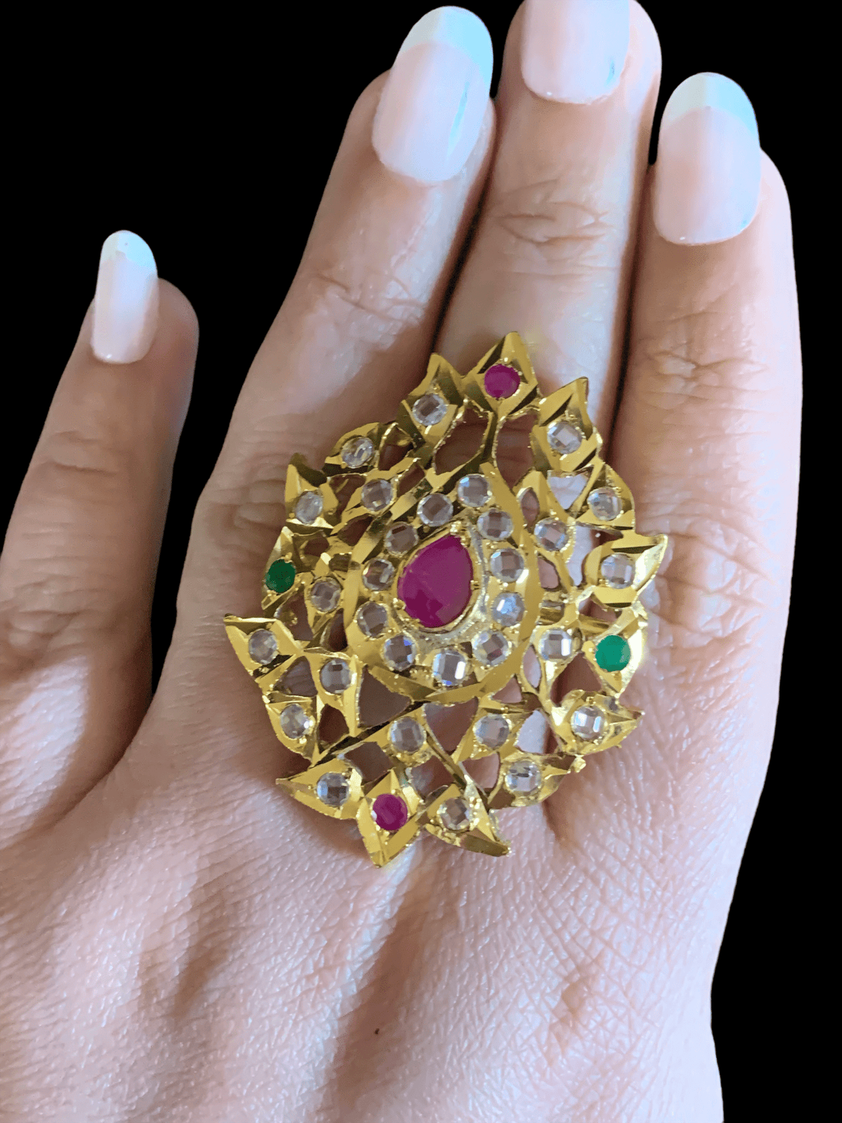 DJR65 Naaz Hyderabadi statement ring ( READY TO SHIP)