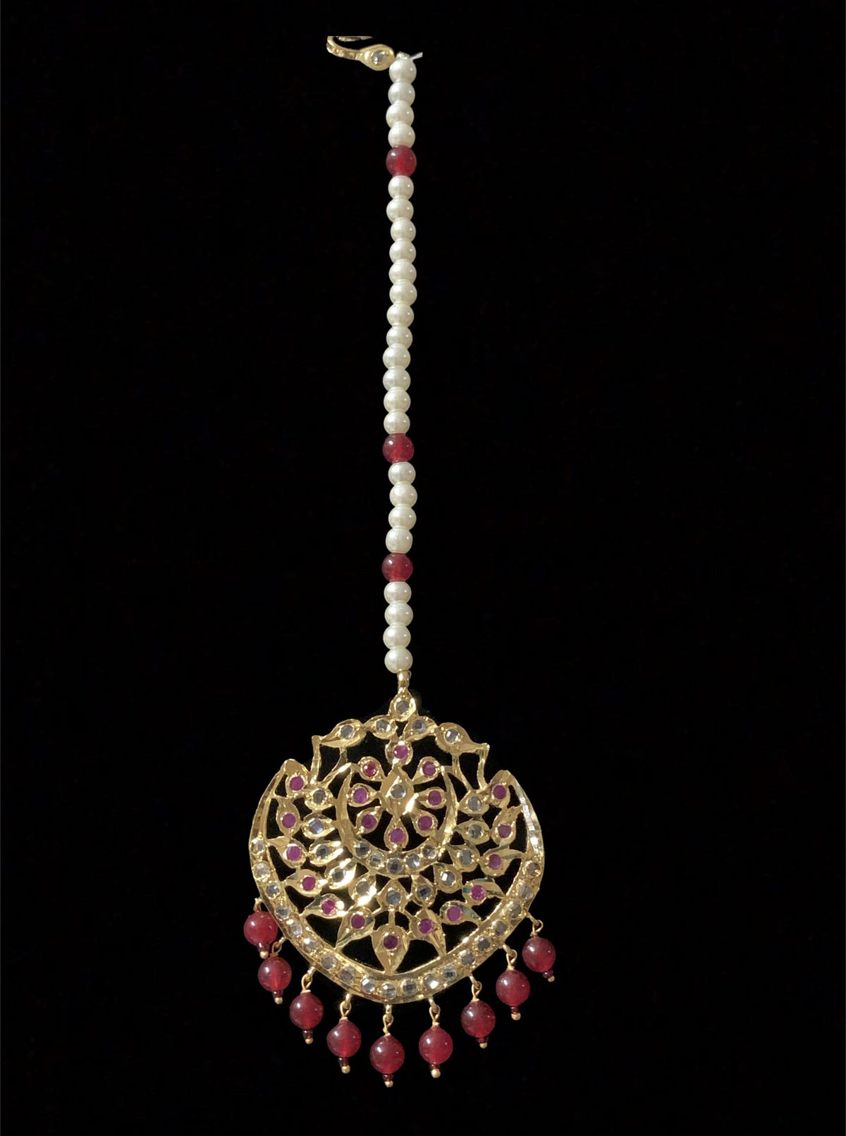 DJTK124 Shana tika / tikka In rubies ( READY TO SHIP )