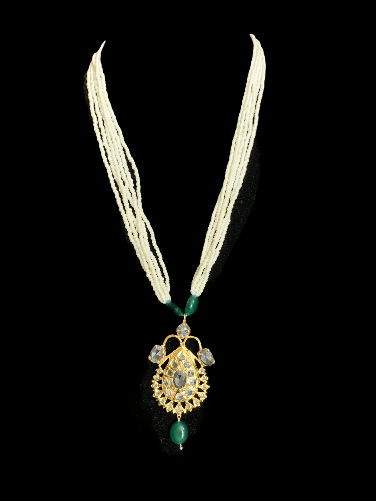 PS438 Nizami jugni pendant set in green ( READY TO SHIP )