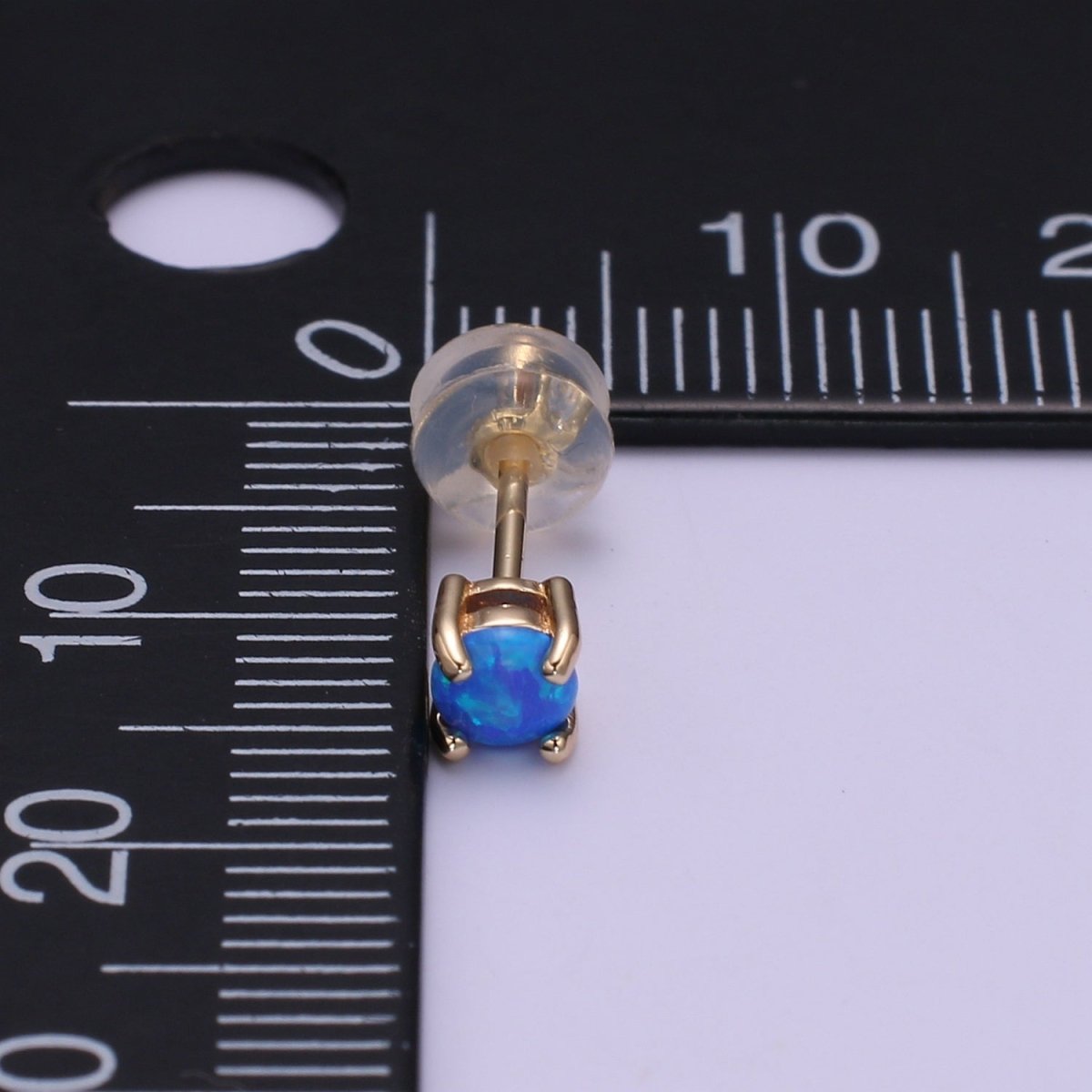 Minimalist Opal Stud Earrings in 18k Gold Filled Earring Pink Blue White Opal, Tiny Circle Dot Jewelry Dainty Stud Earring for gift P-073~P-075