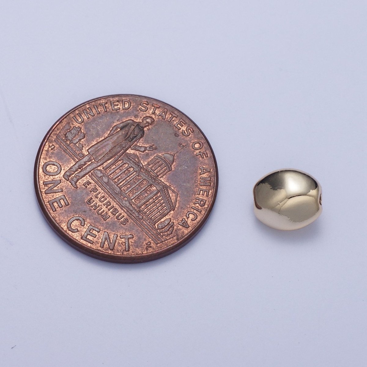 Pieces Pack Abstract Oval 7mmx6.5mm Geometric Spacer Beads Jewelry Findings in Gold & Silver B-097 B-101