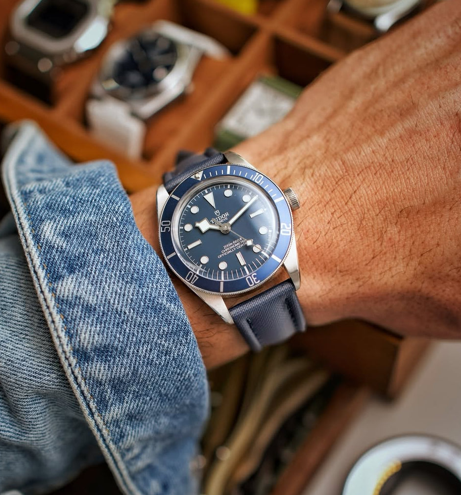 Midnight Blue Sailcloth Strap 20mm