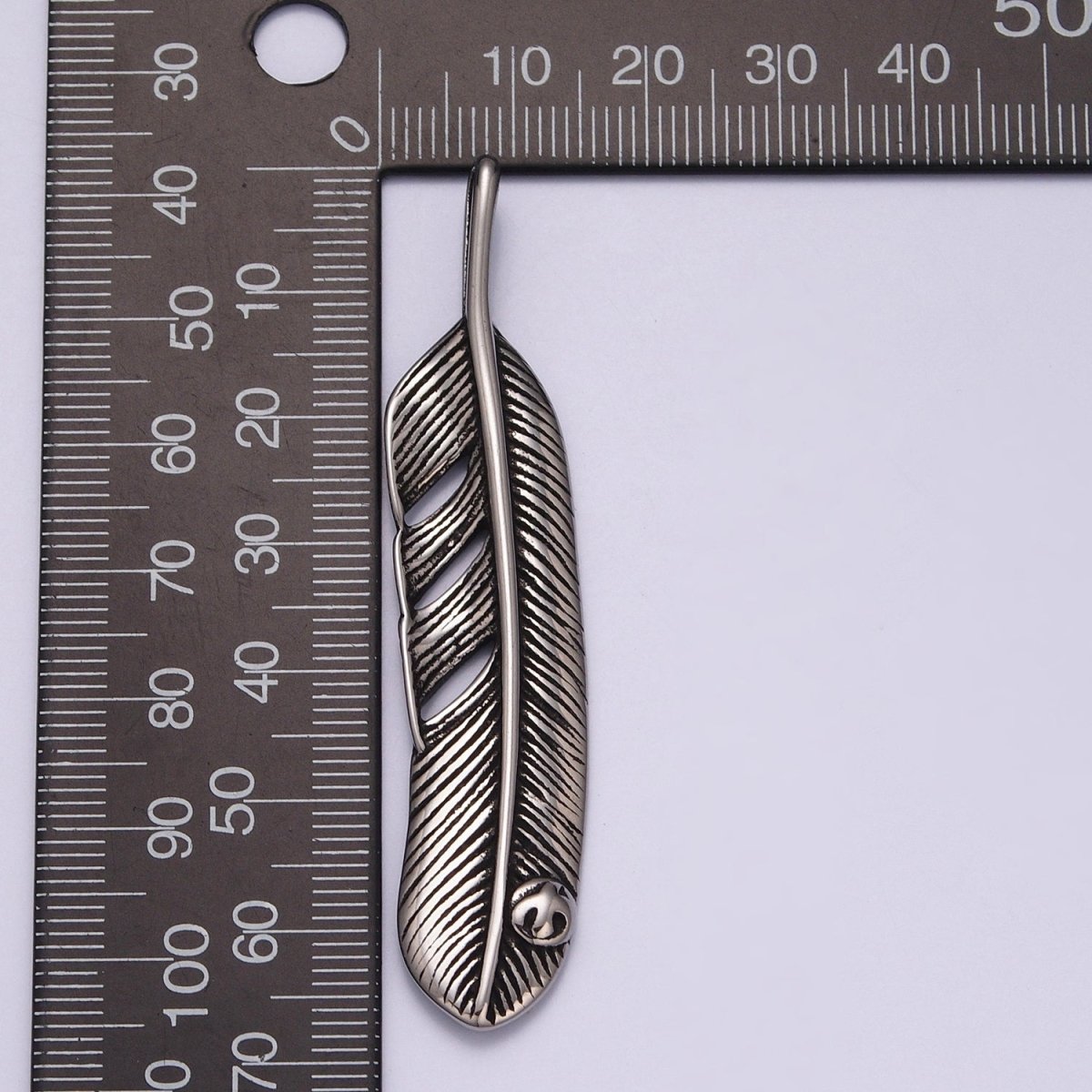 Silver feather necklace. Antique Silver Big boho pendant Jewelry Layering Necklace Men Jewelry X-639