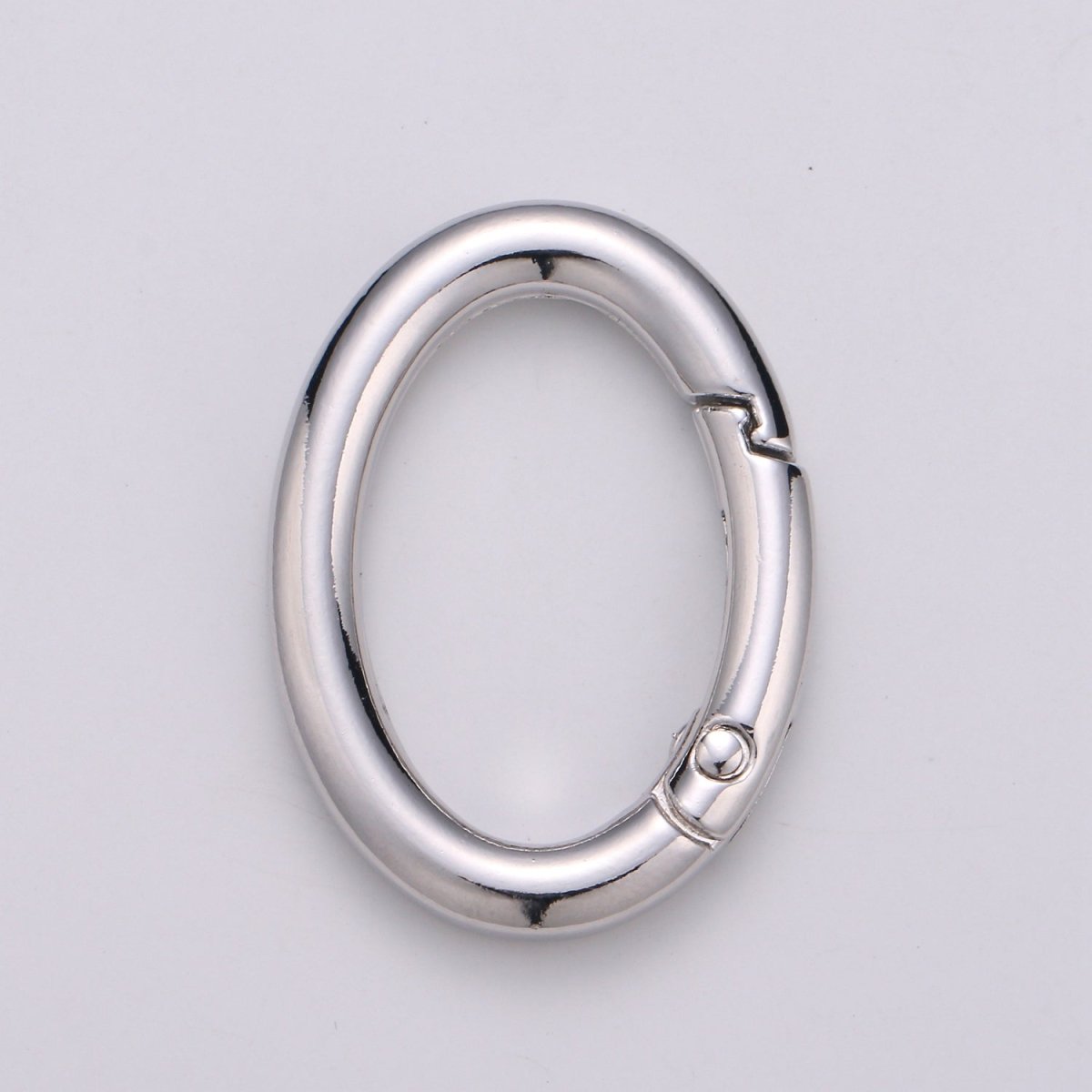 Simple Oval Push Gate Ring For Charm Connectors Wristlet Holder DIY Jewelry Making L-048