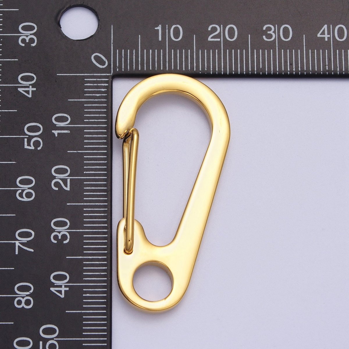 Stainless Steel 32mm, 38mm, 45mm Snap Hook Carabiner Clip Jewelry Supply in Gold & Silver | Z-023 ~ Z-028