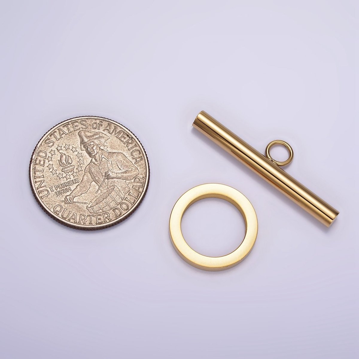 Stainless Steel Toggle Clasps Closure Minimalist Findings Supply in Gold & Silver | Z-484 Z-485