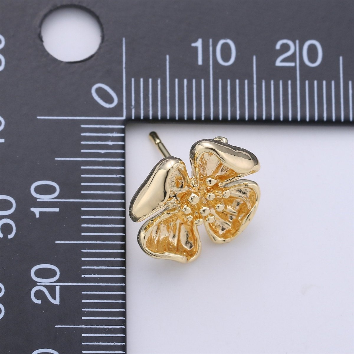 Stud Flower Earring Gold Filled Floral Earring Jewelry Component K-196