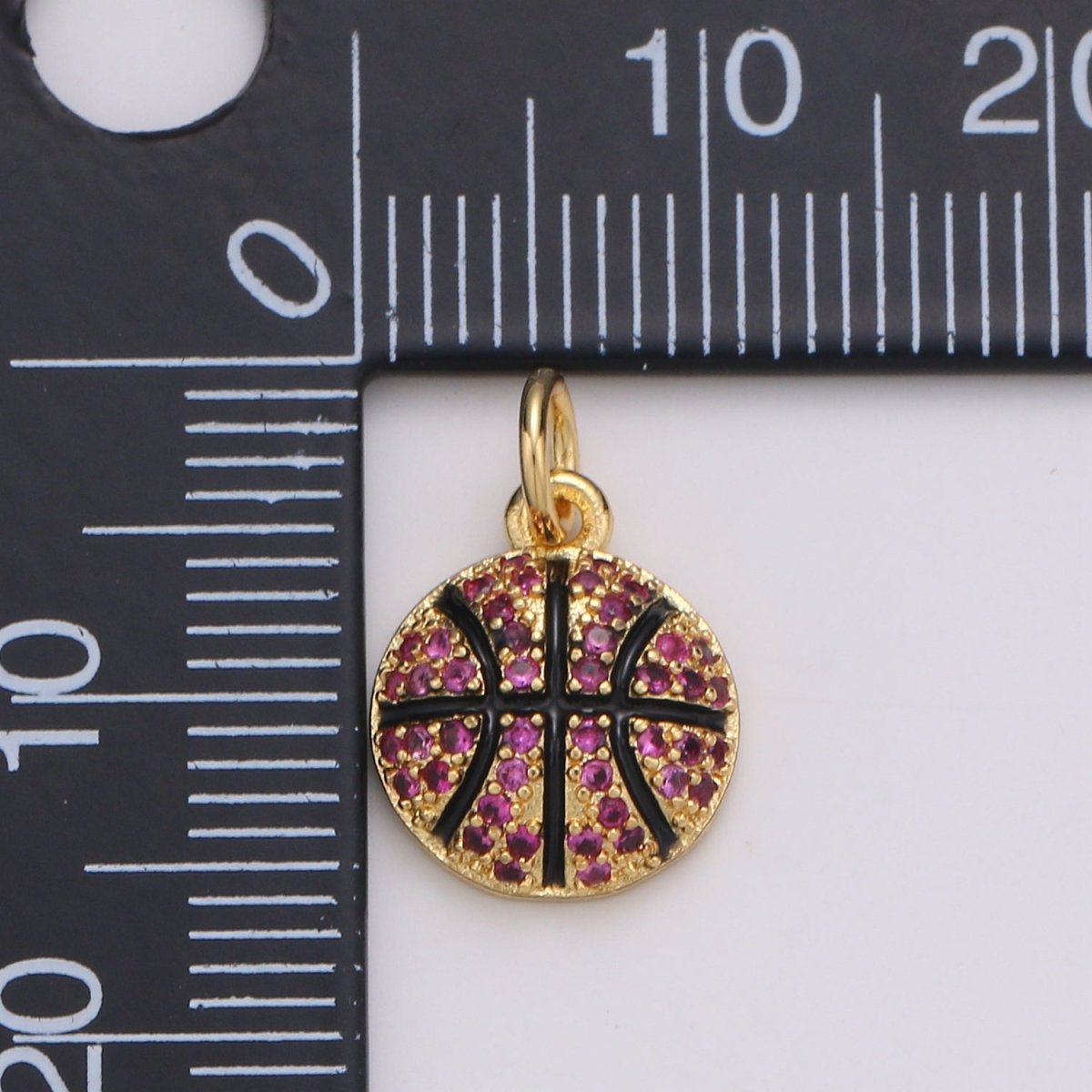 Tennis Ball Gold Filled Charm Gold / Silver D-727-D-728