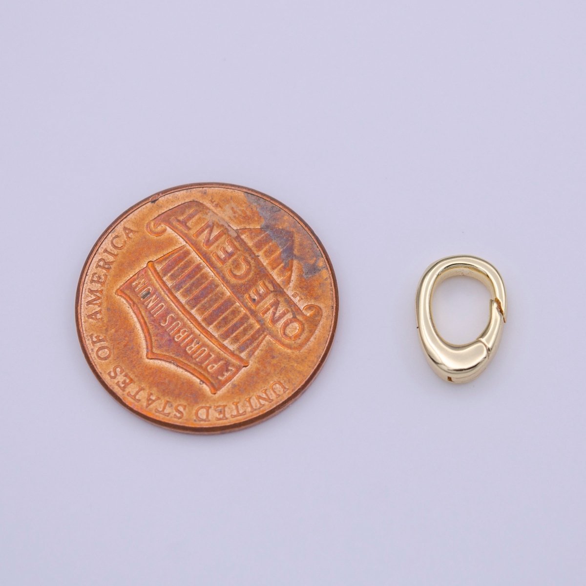 Tiny Gold Spring Gate Ring, Push Gate ring 6.7x9.4mm Tear Drop Ring Charm Holder Gold Clasp for Jewelry Clasp K-286