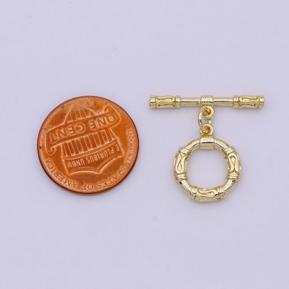 Wholesale Gold Toggle Clasp, OT Clasp Fancy Design OT Clasp Bulk Supply for Bracelet Necklace Component L-629