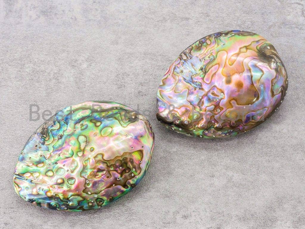 Large One Piece Abalone Shell Beads, Abalone Puffy Oval Shape Beads, 30x40mm, SKU#R20