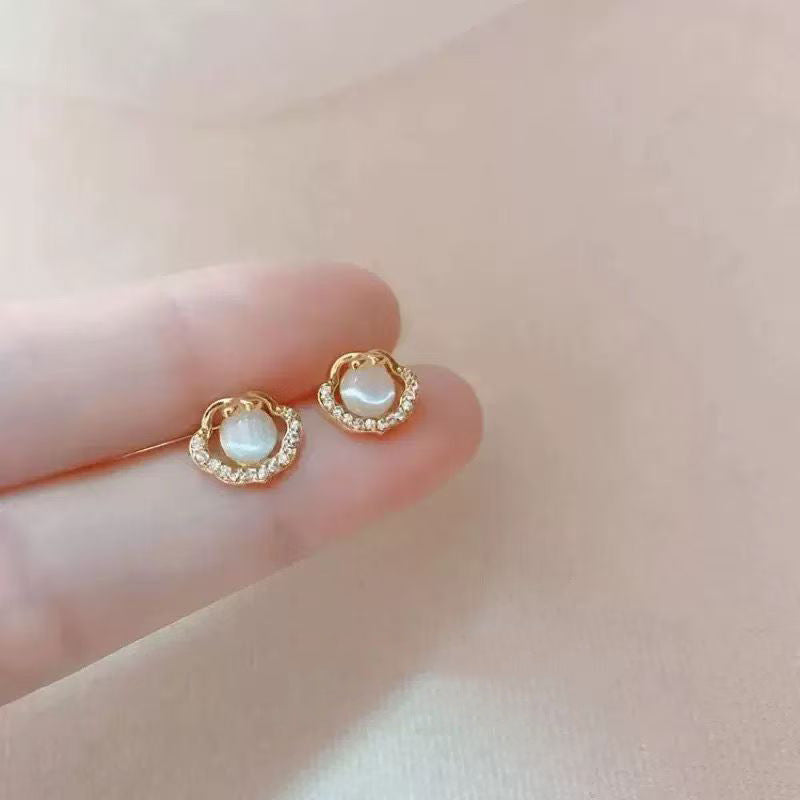 Korean-style High-end Hong Kong Style Vintage Earrings For Women