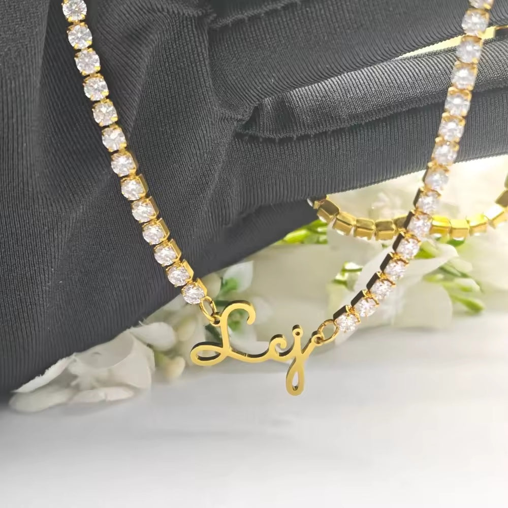 European American And British Letter Necklace