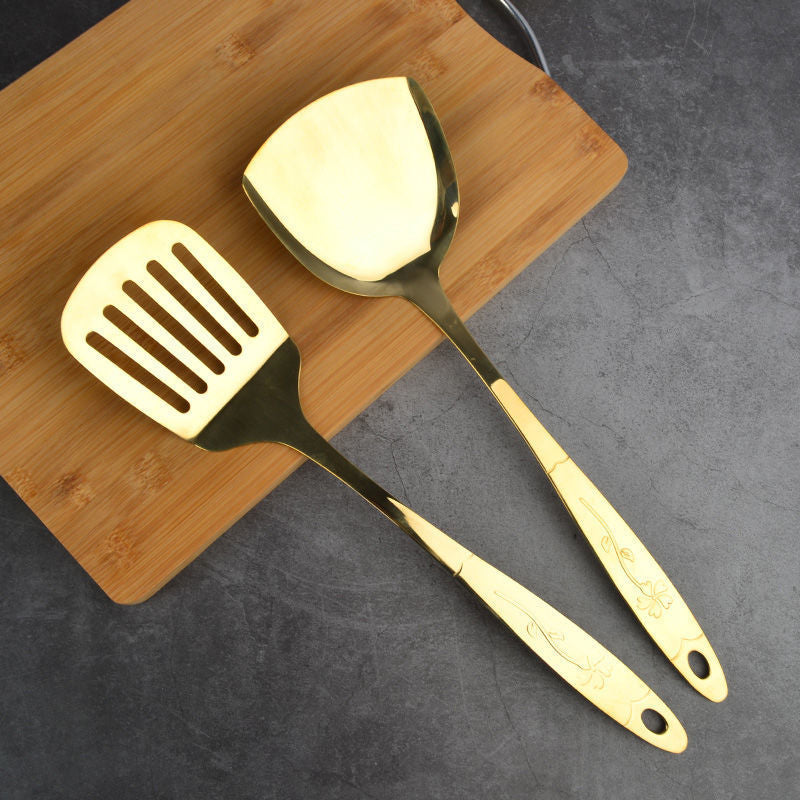 Copper Spoon Kitchen Utensils Set Copper Spatula Copper Soup Spoon Copper Colander Copper Frying Spatula Full Set