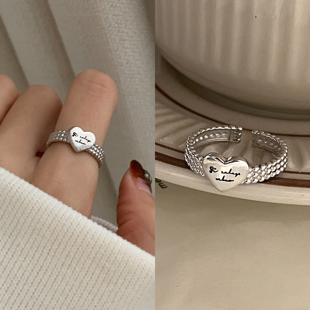 Women S925 Sterling Silver Ring, Minimalist High-End Non-Tarnish Vintage Jewelry