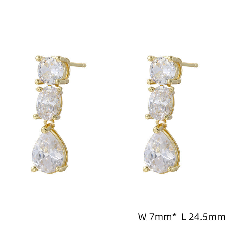 French-style Light-luxury Teardrop Earrings For Women